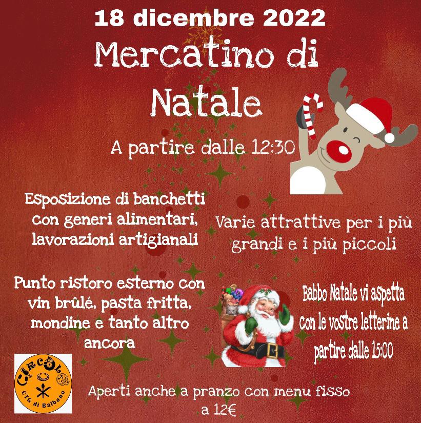 MERCATINI DI NATALE: CASA INVERSE IL 18 DICEMBRE A BALBANO, LUCCA