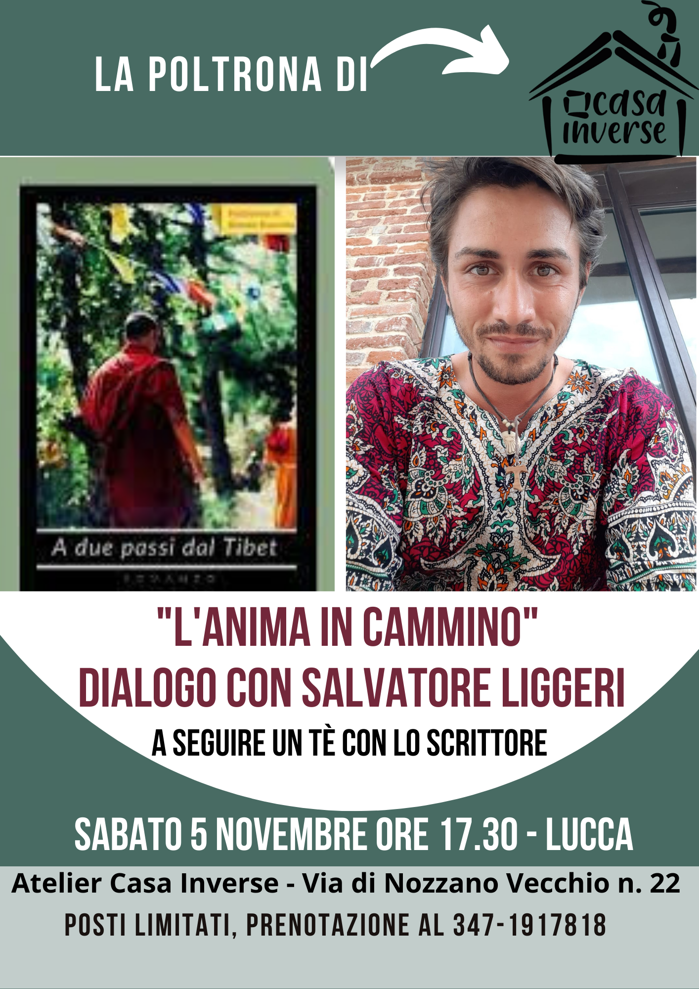 Salvatore Liggeri presenta ‘A due passi dal Tibet’ a Casa Inverse