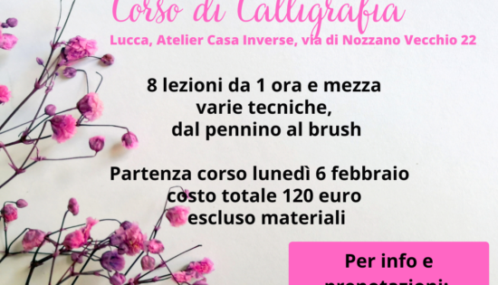 Corso di Calligrafia in gruppo o individuale