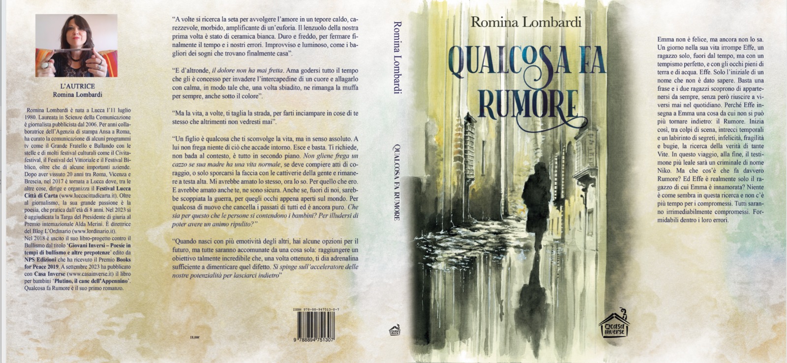 Copertina romanzo 'Qualcosa Fa Rumore' di Romina Lombardi edito da Casa Inverse