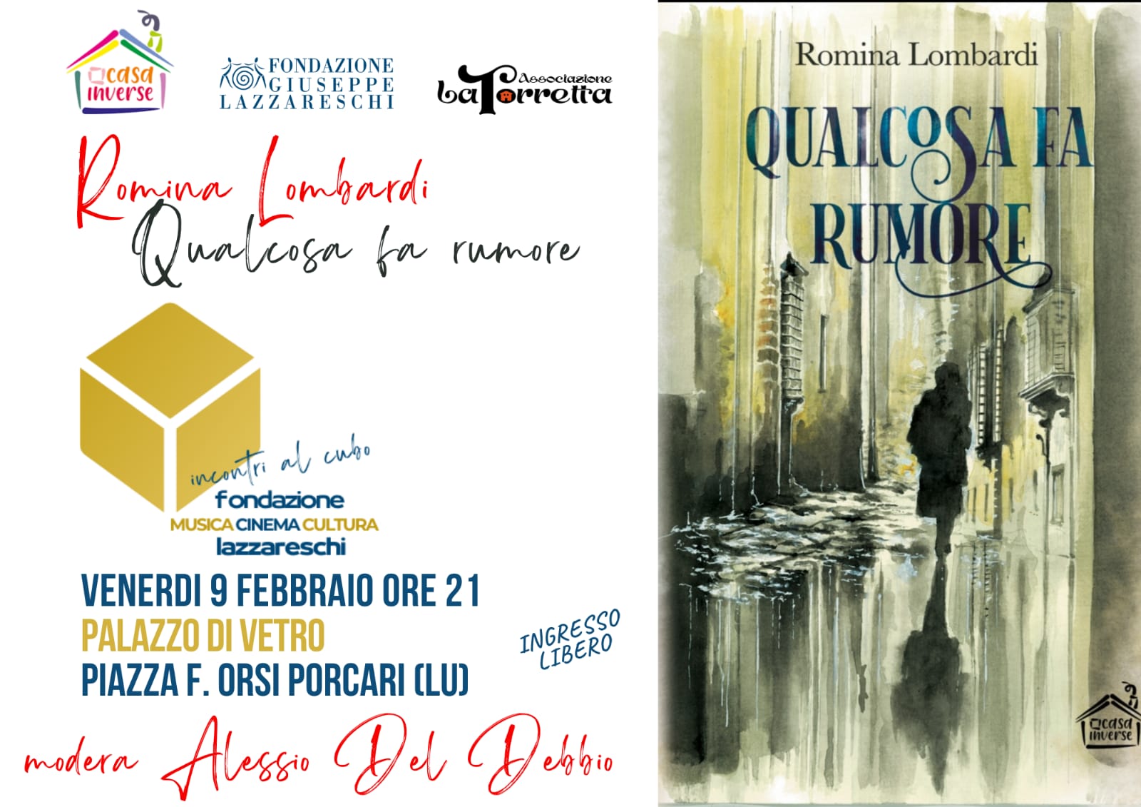 ‘QUALCOSA FA RUMORE’, 9 febbraio presentazione a Porcari