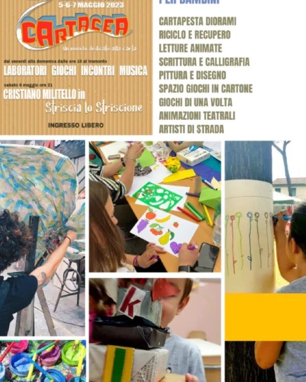 ++CASA INVERSE EVENTI++
Carissimi, questo fine settimana ci trasferiamo, armi bagagli e laboratori a CARTACEA, Porcari!

Saranno 3giorni  intensissimi, tra stand e laboratori: 4 al giorno!!

Carta, riciclo, calligrafia e scrittura!
VI AAPETTIAMO!!!
Per informazioni: 347/1917818

WWW.CASAINVERSE.IT 

#laboratori #laboratoribambini #laboratorio #creatività #carta #cartafattaamano #calligrafia #fiere #casainverse